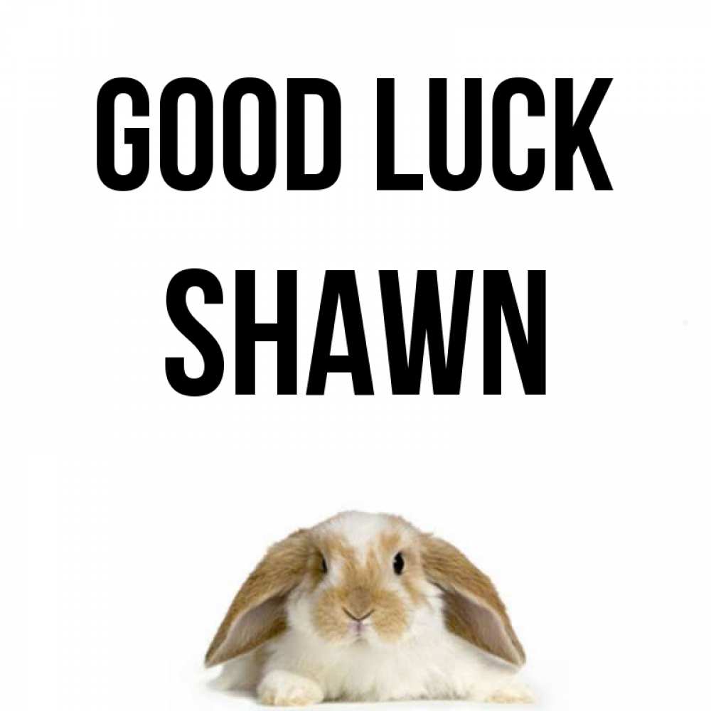 Greetings card с именем, Shawn Good luck открытки с произвольным текстом который можно вставить в открытку и создать ее самостоятельно бесплатно онлайн Greetings with text for free download 