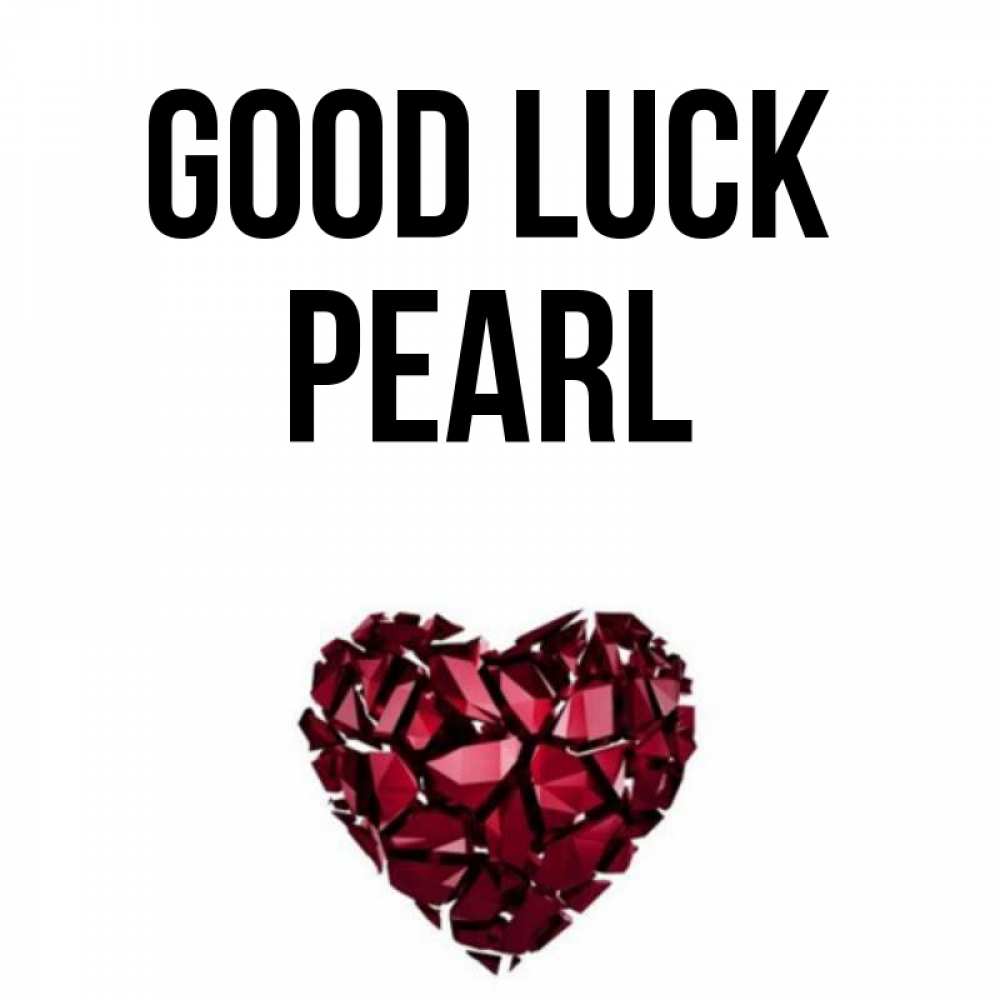 Greetings card с именем, Pearl Good luck бордовое из кристаллов  1 Greetings with text for free download 