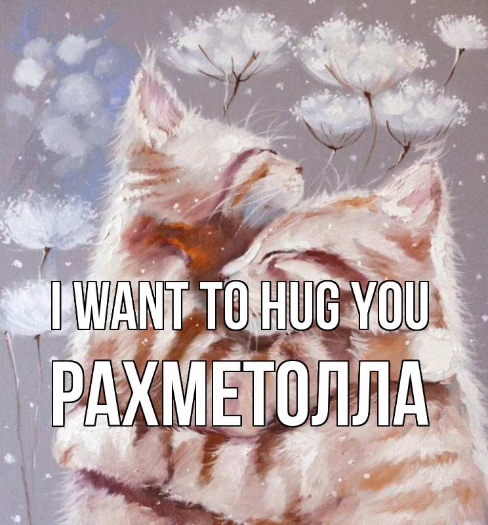 Greetings card с именем, РАХМЕТОЛЛА I want to hug you Море и горы Greetings with text for free download 