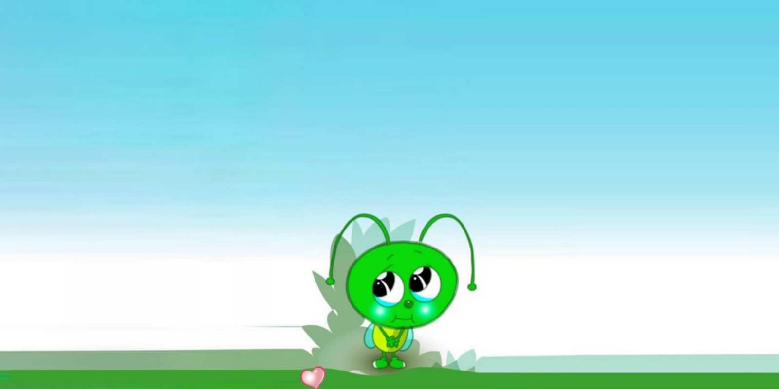 Открытка какая то зеленая букашка просит прощения с сердечком прости меня я зеленая букашка I am sorry 