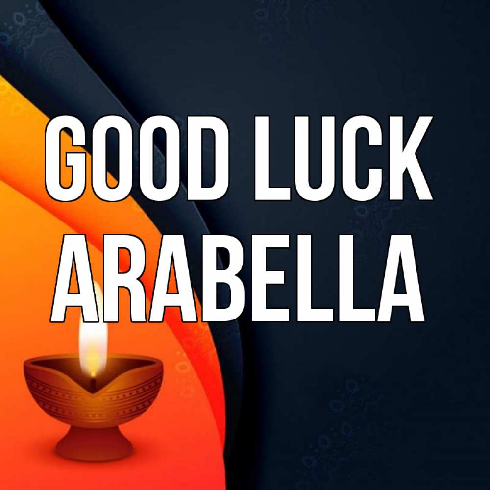 Greetings card с именем, Arabella Good luck абстрактный фон Greetings with text for free download 