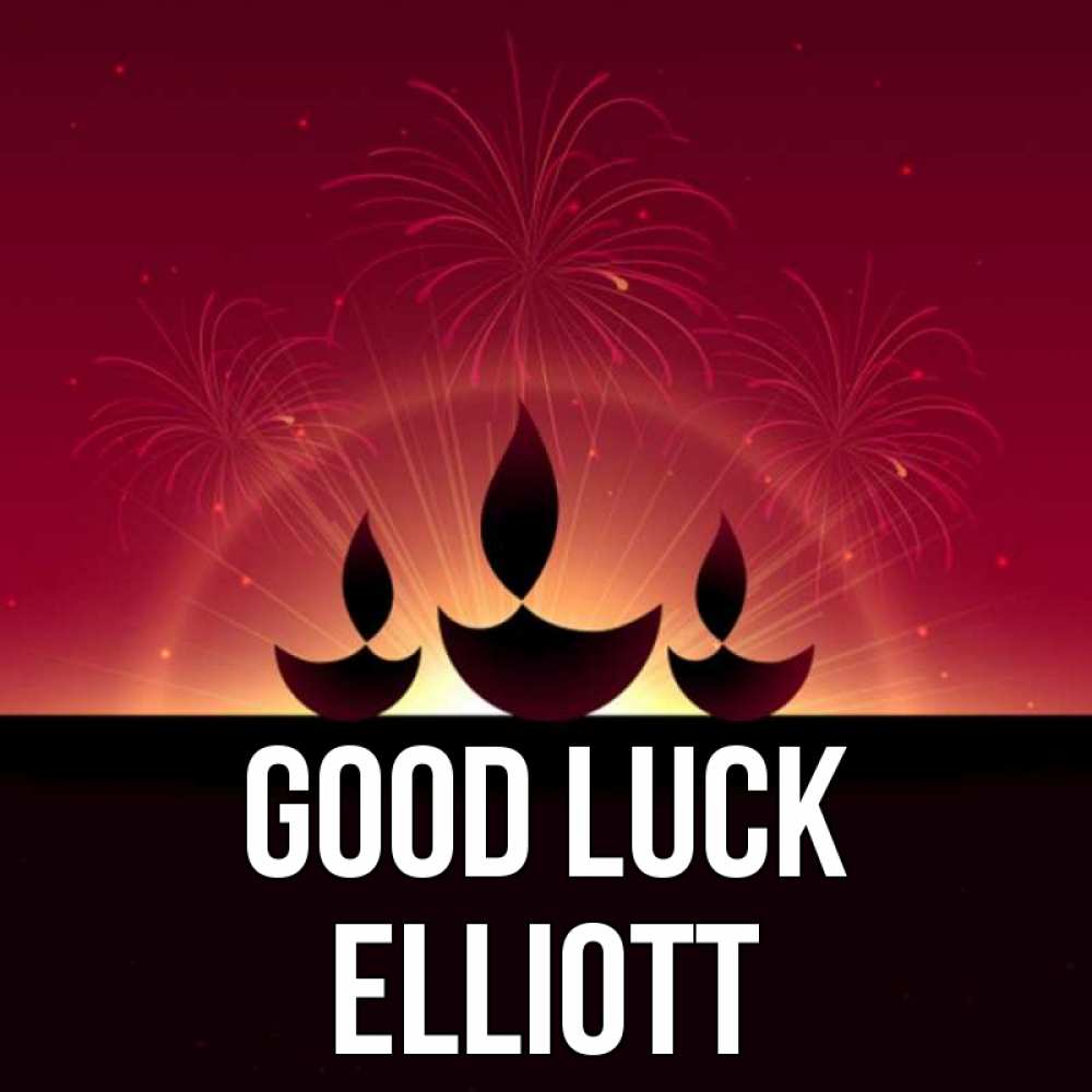 Greetings card с именем, Elliott Good luck праздник Greetings with text for free download 