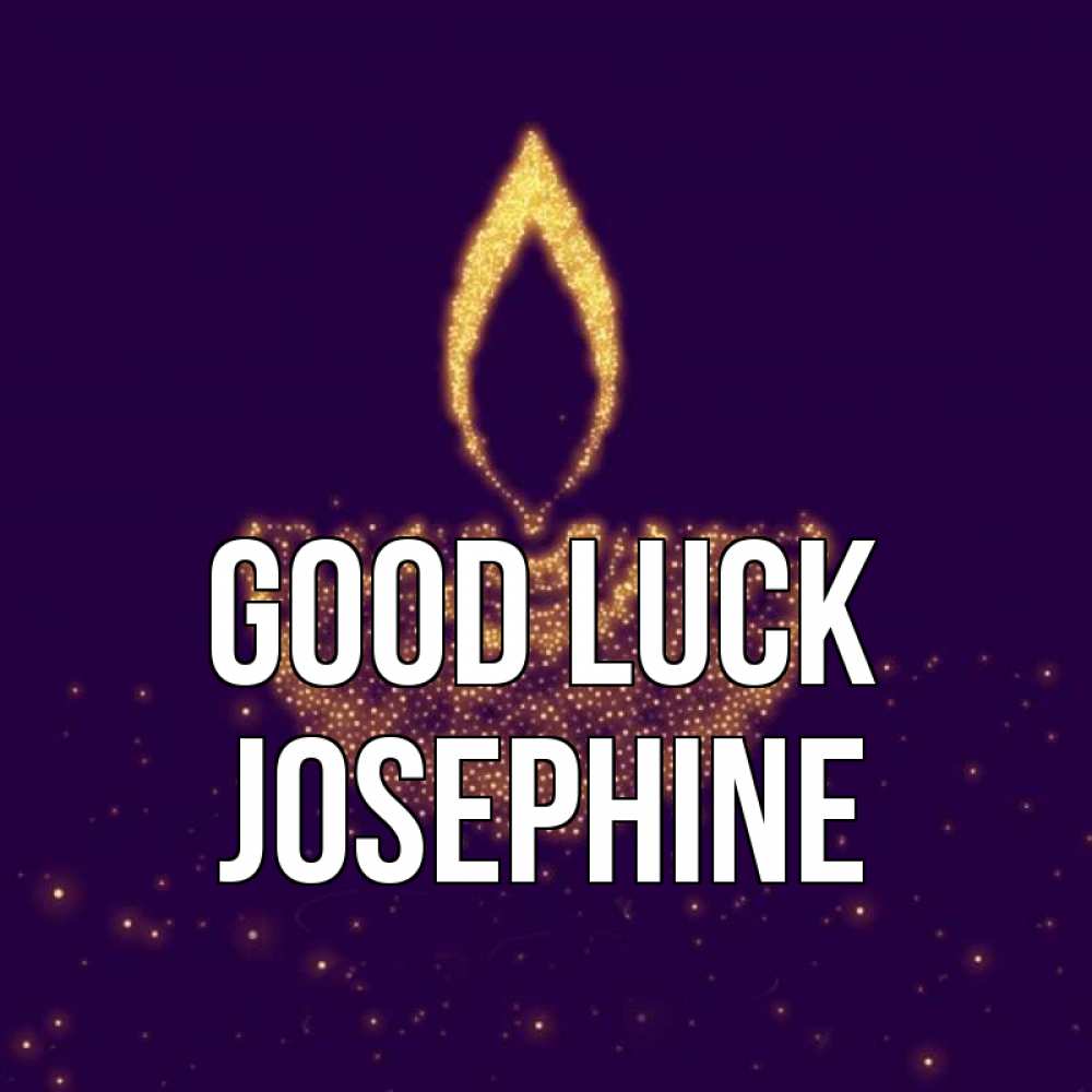 Greetings card с именем, Josephine Good luck пусть повезет 2 Greetings with text for free download 