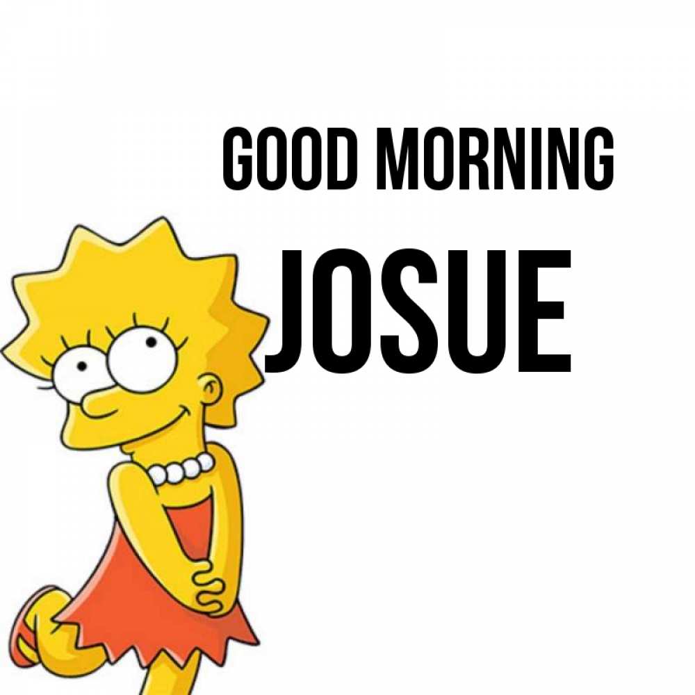 Greetings card с именем, Josue Good morning в платье и ожерелье Greetings with text for free download 