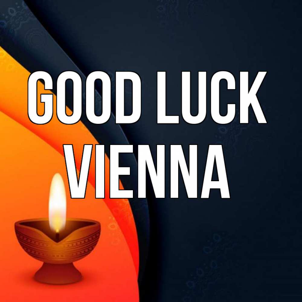 Greetings card с именем, Vienna Good luck абстрактный фон Greetings with text for free download 
