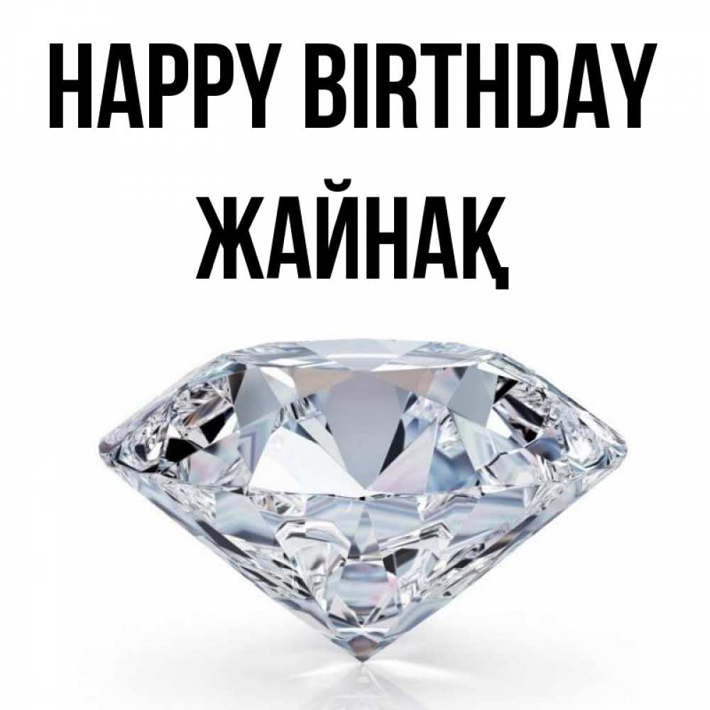 Greetings card с именем, Жайнақ Happy Birthday к пожеланием быть богатым Greetings with text for free download 