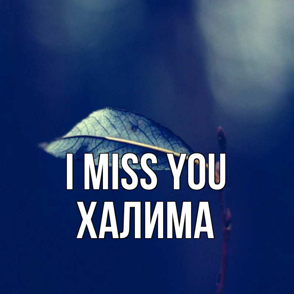 Greetings card с именем, ХАЛИМА I miss you одна ветка 1 Greetings with text for free download 