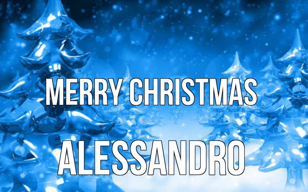 Greetings card с именем, Alessandro Merry Christmas открытка Greetings with text for free download 