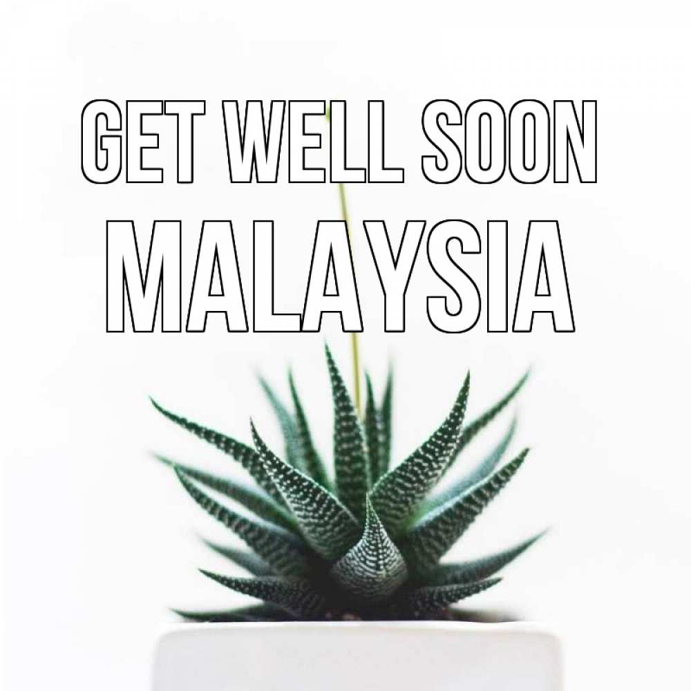 Greetings card с именем, Malaysia Get well soon короче это непонятная колючка Greetings with text for free download 