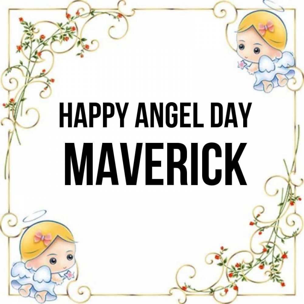 Greetings card с именем, Maverick happy angel day девочки ангелы Greetings with text for free download 