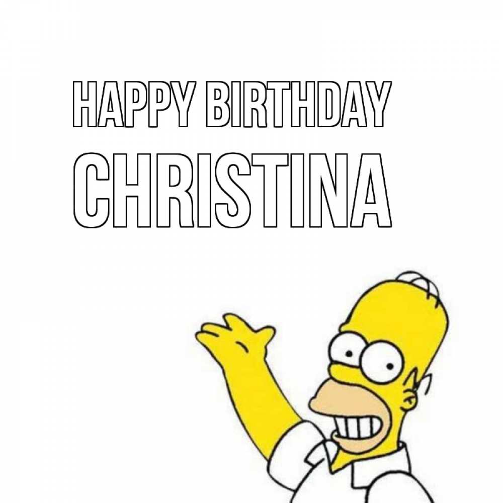 Greetings card с именем, Christina Happy Birthday Поздравления Greetings with text for free download 