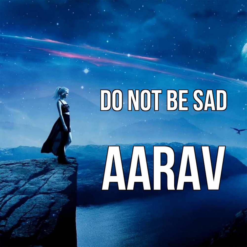 Greetings card с именем, Aarav Do not be sad вода и скала Greetings with text for free download 