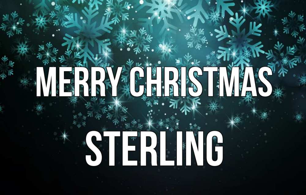 Greetings card с именем, Sterling Merry Christmas Снежинки Greetings with text for free download 