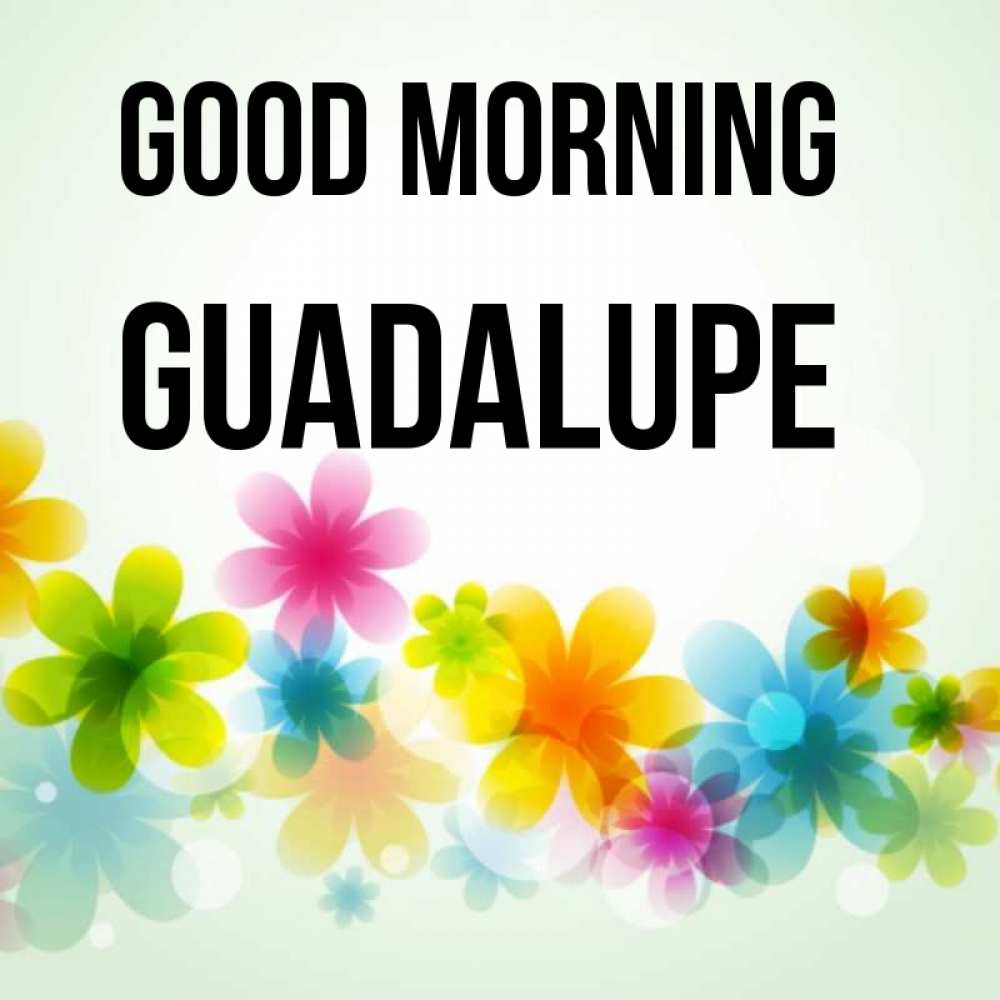 Greetings card с именем, Guadalupe Good morning позитивные цветочки Greetings with text for free download 