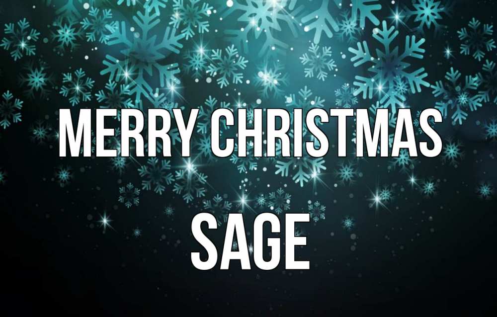 Greetings card с именем, Sage Merry Christmas Снежинки Greetings with text for free download 
