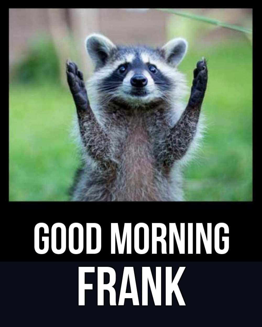 Greetings card с именем, Frank Good morning хорошее настроение утречком Greetings with text for free download 