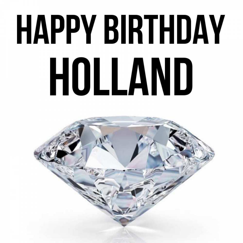Greetings card с именем, Holland Happy Birthday к пожеланием быть богатым Greetings with text for free download 
