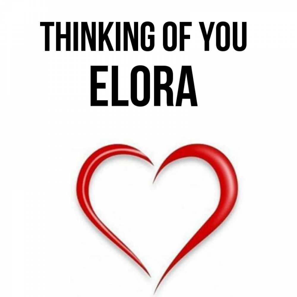 Greetings card с именем, Elora Thinking of you для возлюбленной Greetings with text for free download 