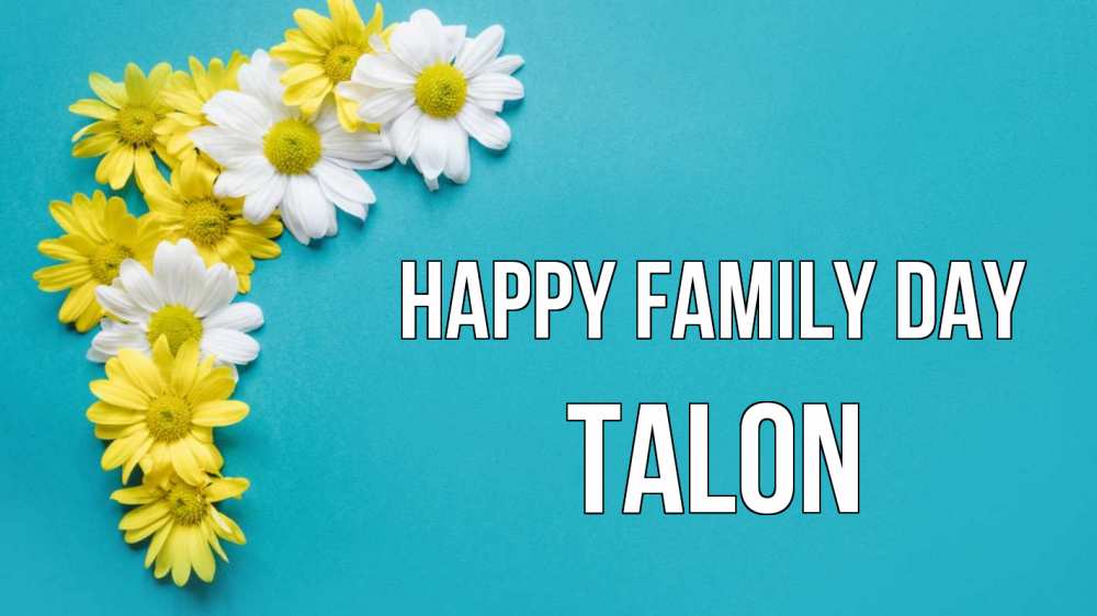 Greetings card с именем, Talon happy family day с днем семьи Greetings with text for free download 