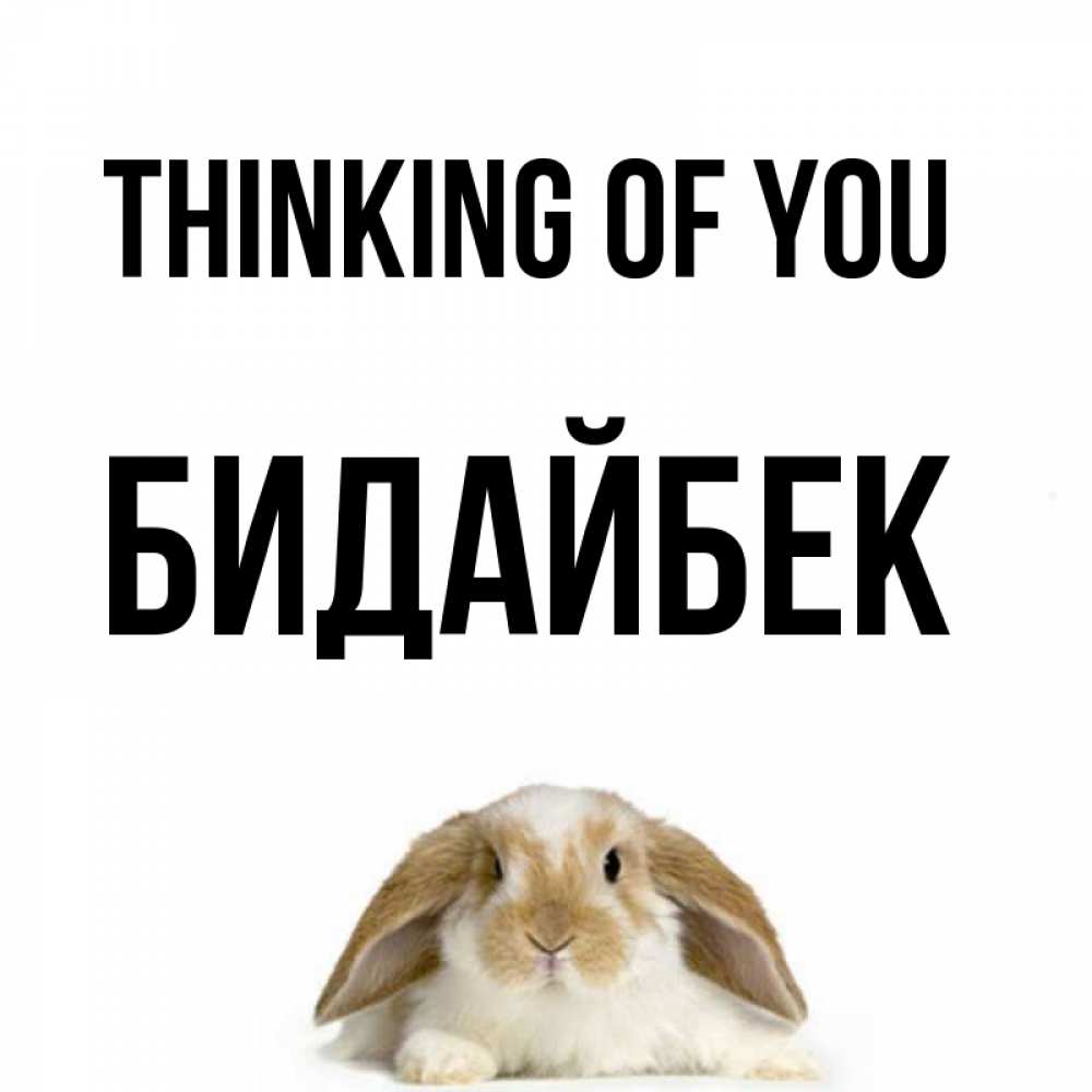 Greetings card с именем, Бидайбек Thinking of you подписать своими руками онлайн Greetings with text for free download 