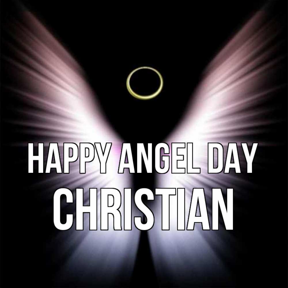 Greetings card с именем, Christian happy angel day ангел из света Greetings with text for free download 
