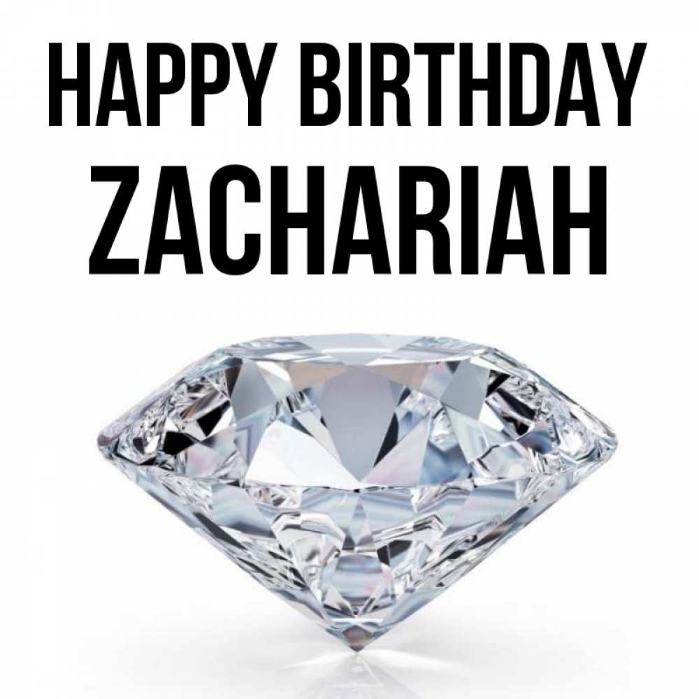 Greetings card с именем, Zachariah Happy Birthday к пожеланием быть богатым Greetings with text for free download 