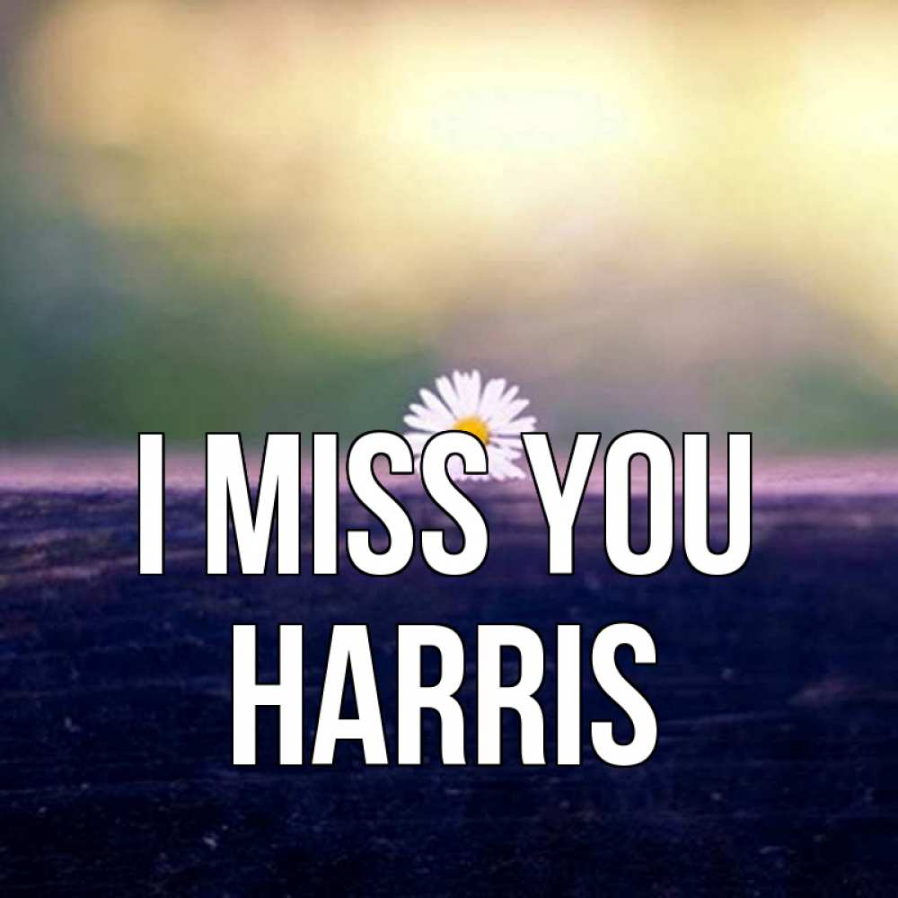 Greetings card с именем, Harris I miss you приходи в гости Greetings with text for free download 