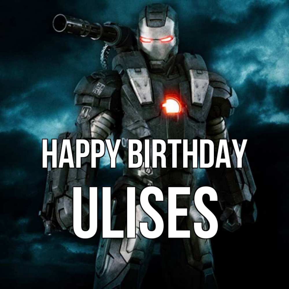 Greetings card с именем, Ulises Happy Birthday марвел супергерой в новом костюме Greetings with text for free download 