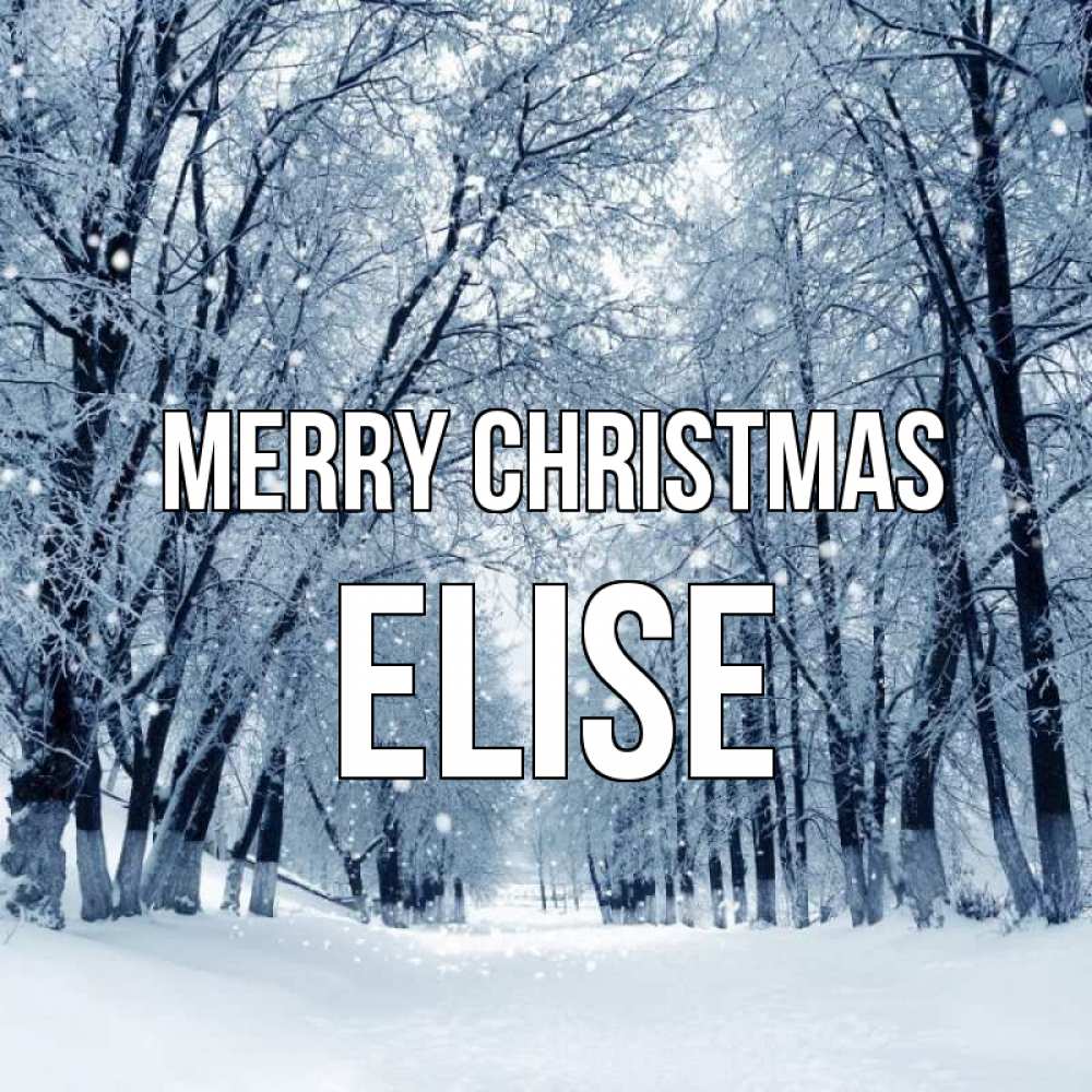 Greetings card с именем, Elise Merry Christmas снег, лес, парк Greetings with text for free download 