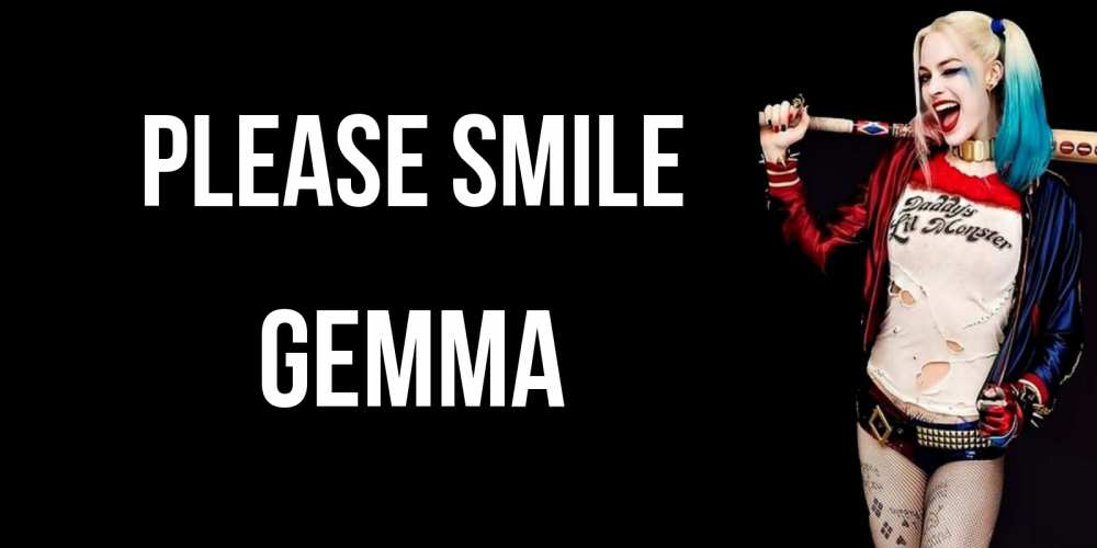 Greetings card с именем, Gemma Please smile пожелания быть позитивным Greetings with text for free download 