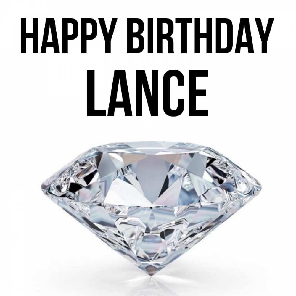 Greetings card с именем, Lance Happy Birthday к пожеланием быть богатым Greetings with text for free download 