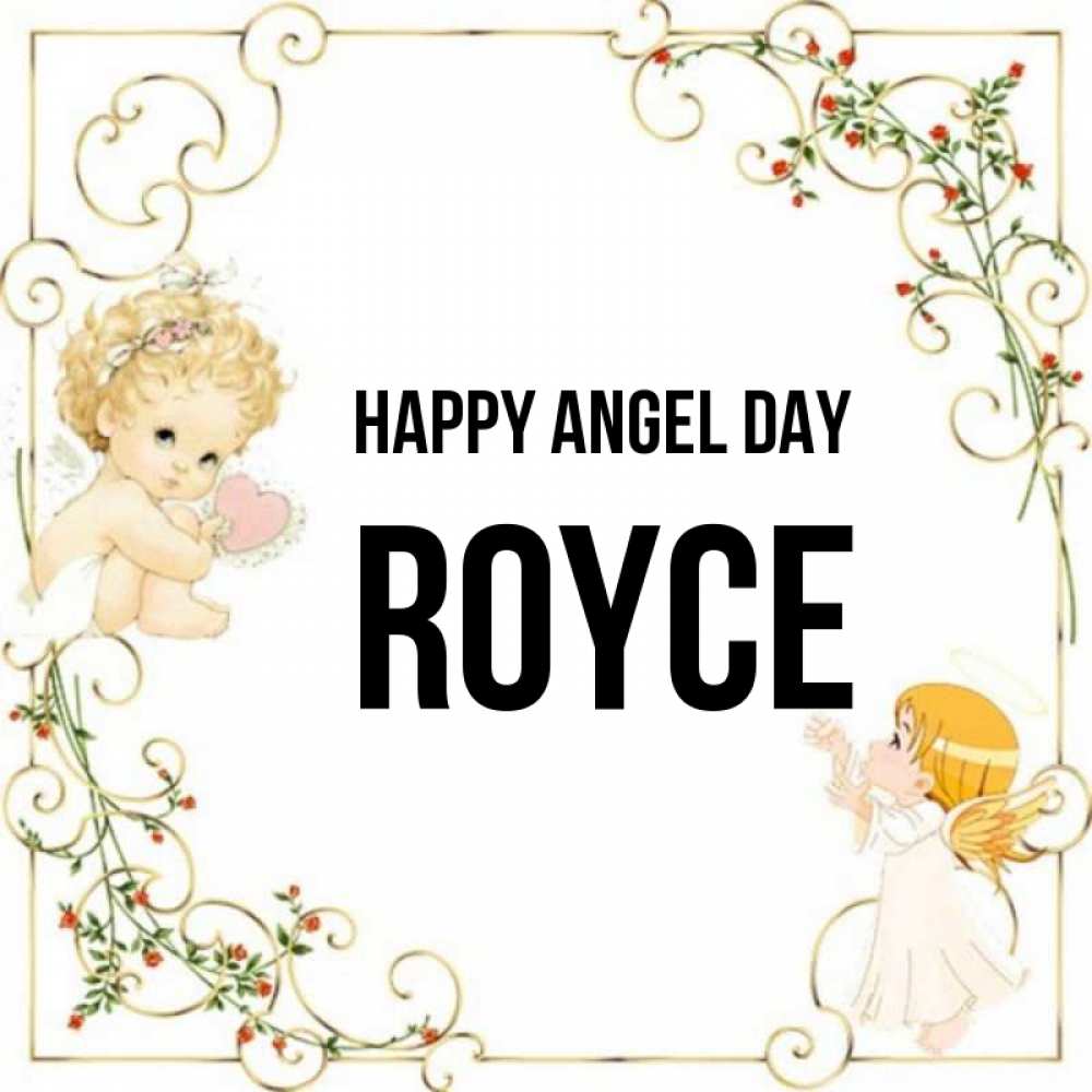 Greetings card с именем, Royce happy angel day ангелы желают прекрасных именин Greetings with text for free download 