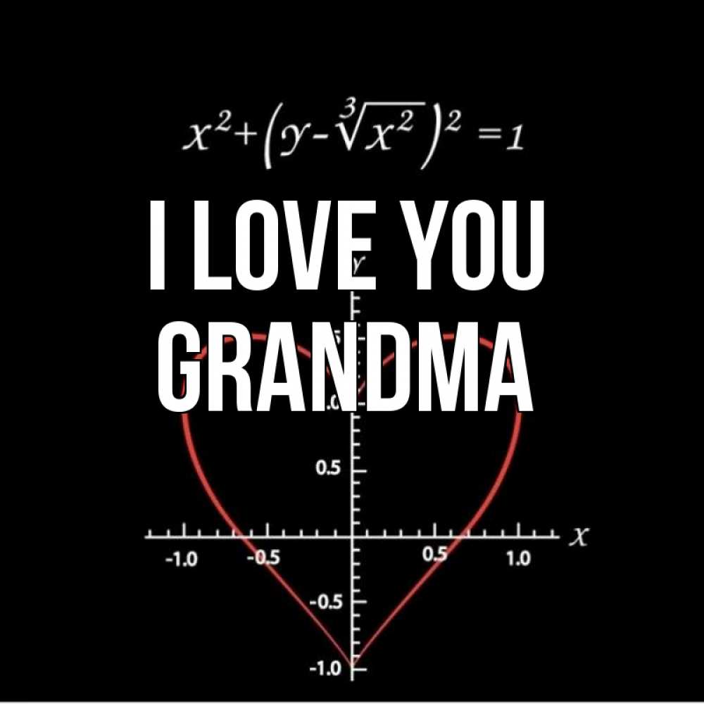 Greetings card с именем, grandma I love you сердечная формула Greetings with text for free download 