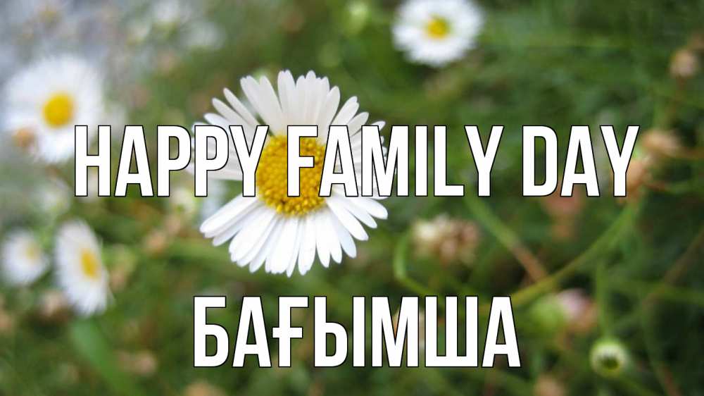 Greetings card с именем, БАҒЫМША happy family day с днем семьи Greetings with text for free download 