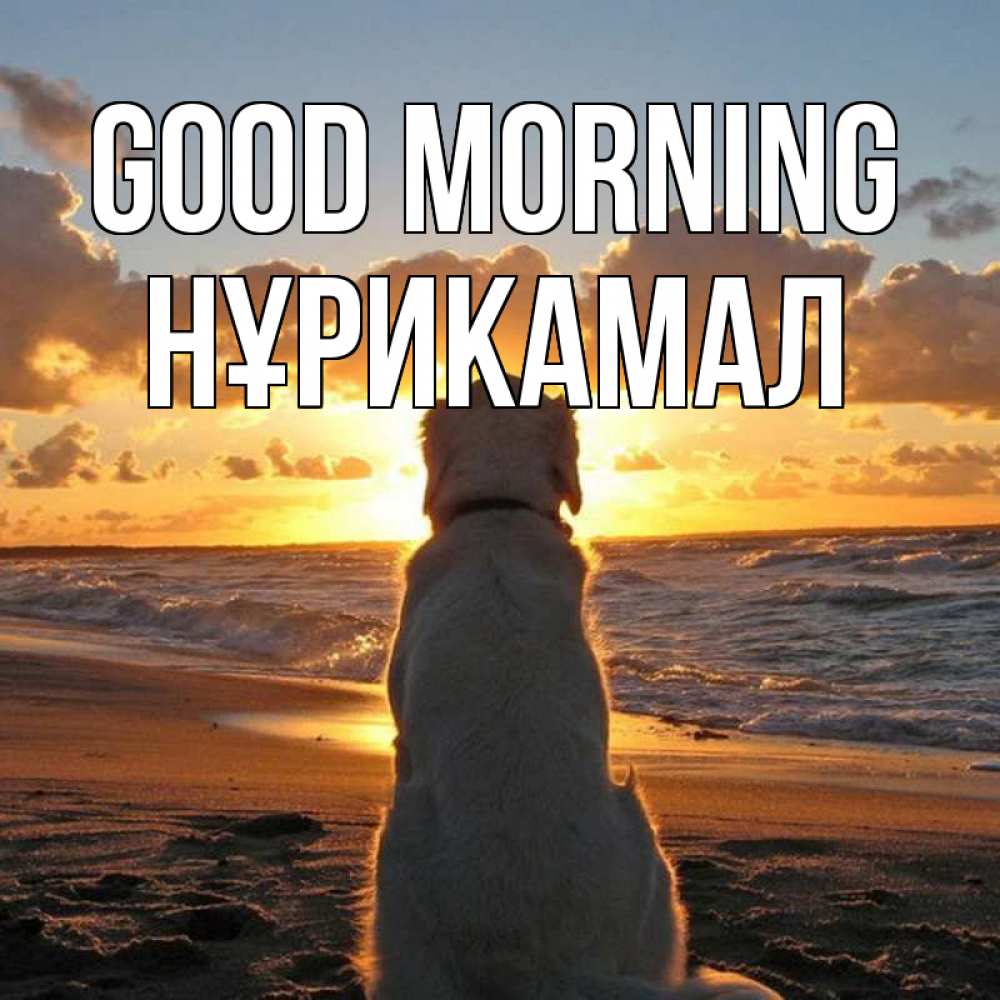 Greetings card с именем, НҰРИКАМАЛ Good morning восход солнца Greetings with text for free download 