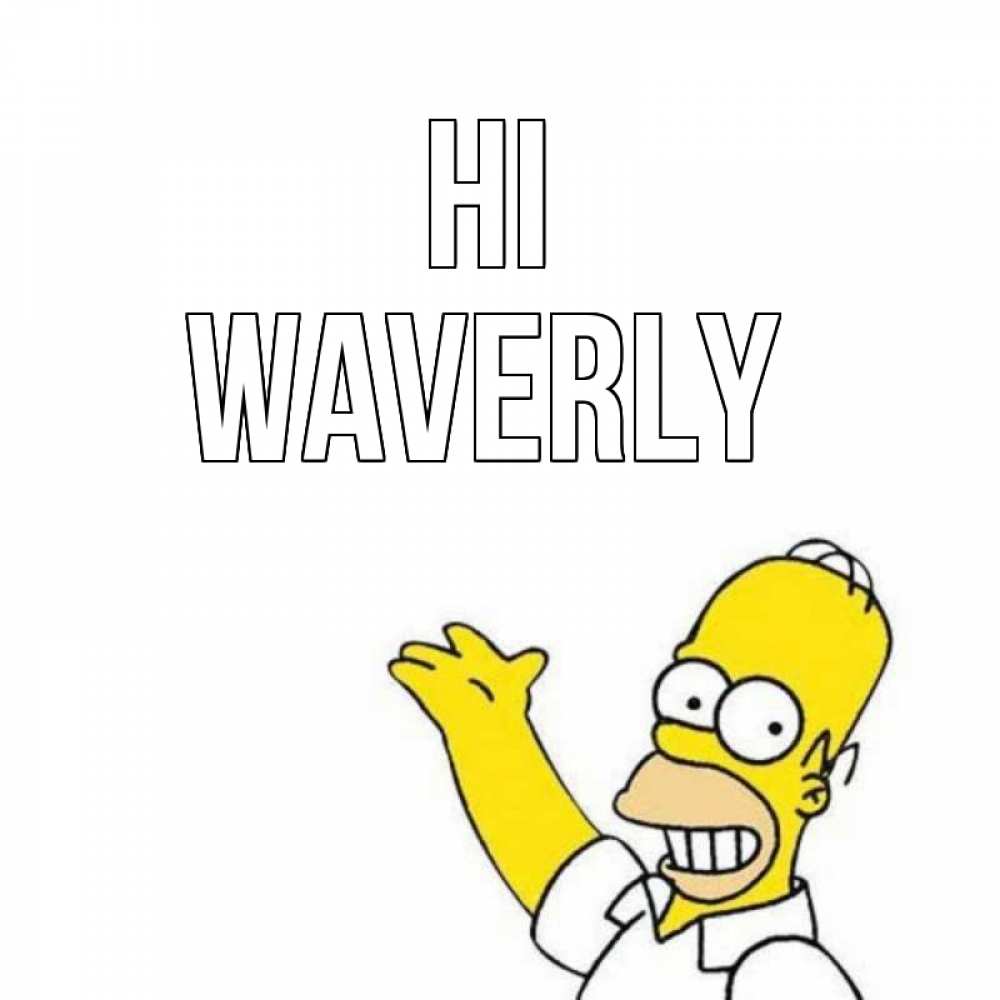 Greetings card с именем, Waverly Hi Симпсоны Greetings with text for free download 