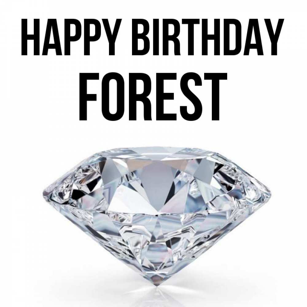 Greetings card с именем, Forest Happy Birthday к пожеланием быть богатым Greetings with text for free download 