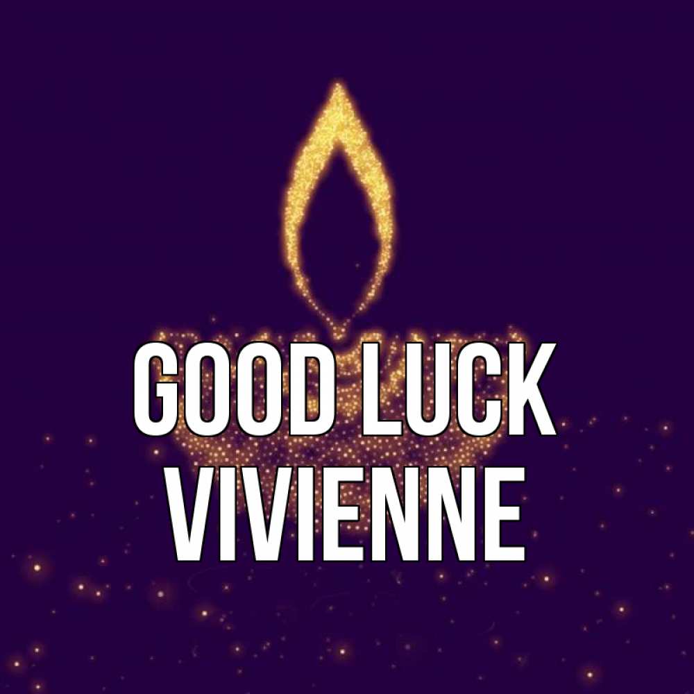 Greetings card с именем, Vivienne Good luck пусть повезет 2 Greetings with text for free download 