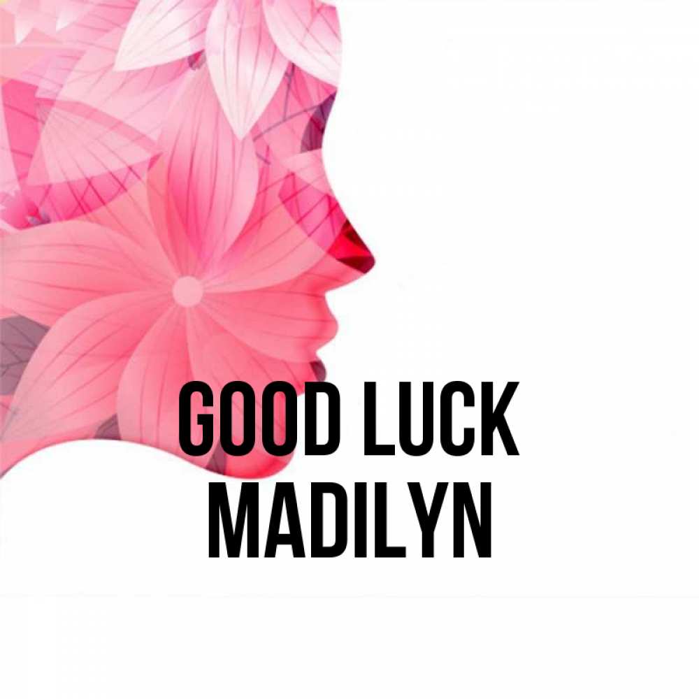 Greetings card с именем, Madilyn Good luck на удачу Greetings with text for free download 