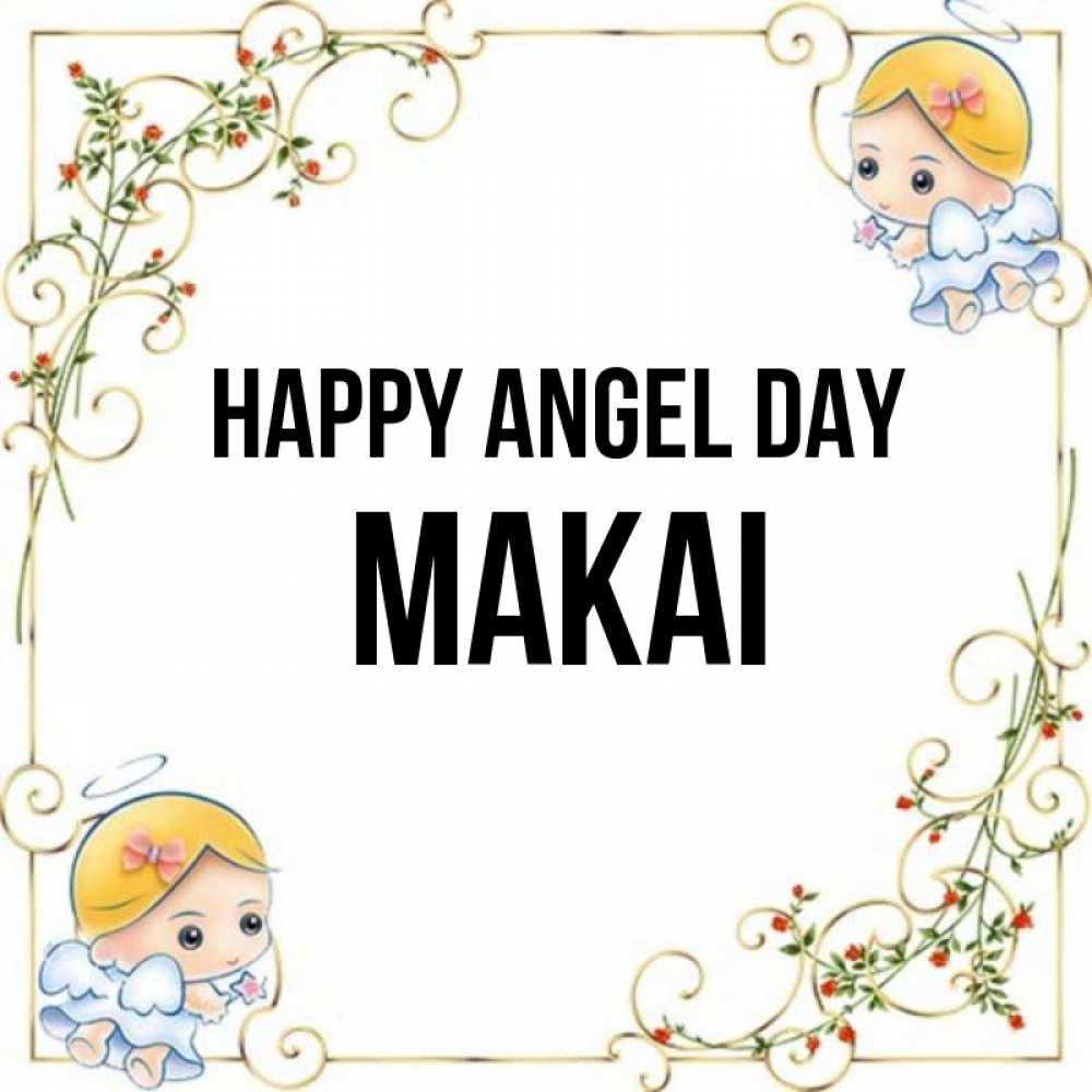 Greetings card с именем, Makai happy angel day девочки ангелы Greetings with text for free download 