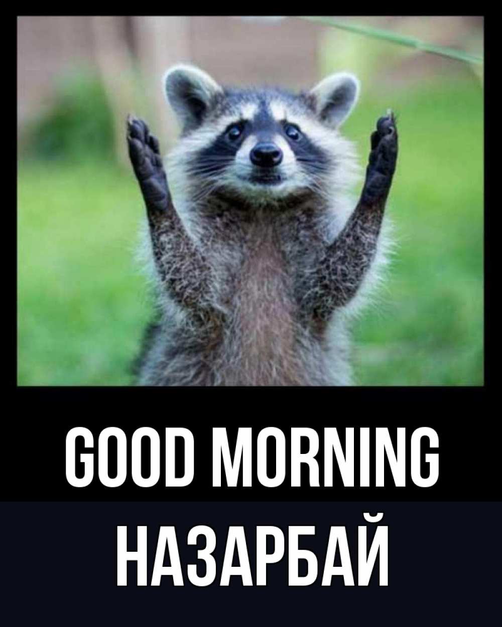 Greetings card с именем, НАЗАРБАЙ Good morning хорошее настроение утречком Greetings with text for free download 