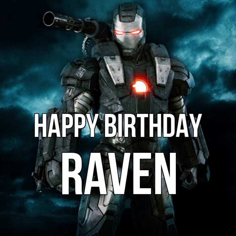Greetings card с именем, Raven Happy Birthday марвел супергерой в новом костюме Greetings with text for free download 