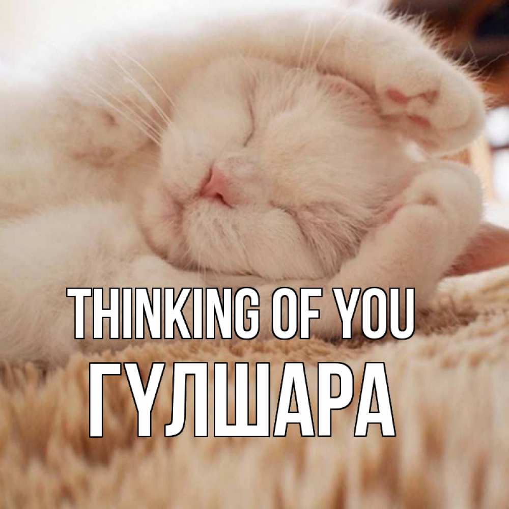 Greetings card с именем, ГҮЛШАРА Thinking of you для любимой девушки милота Greetings with text for free download 
