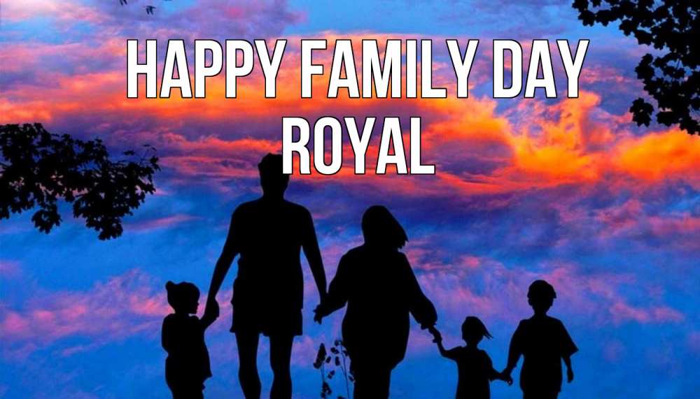 Greetings card с именем, Royal happy family day семья Greetings with text for free download 