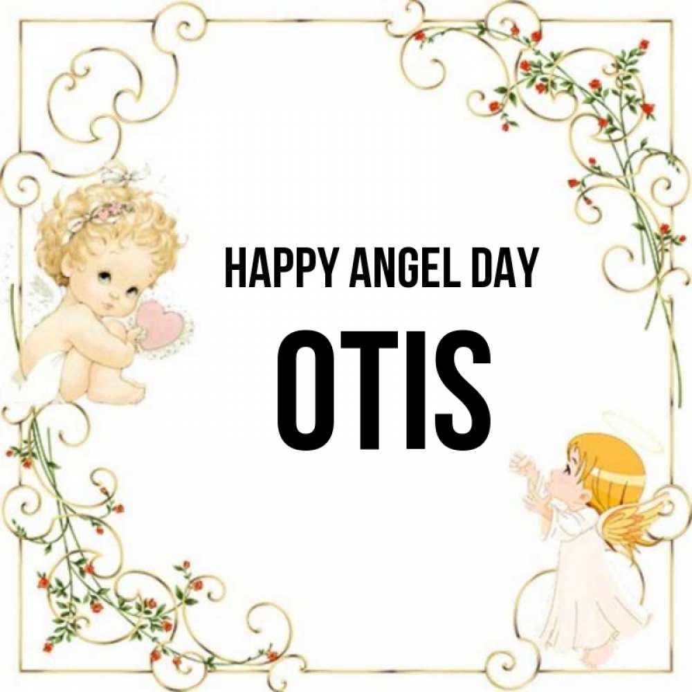 Greetings card с именем, Otis happy angel day ангелы желают прекрасных именин Greetings with text for free download 