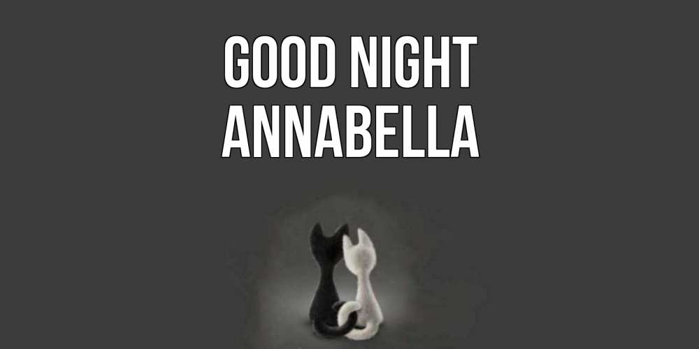 Greetings card с именем, Annabella Good night коты Greetings with text for free download 