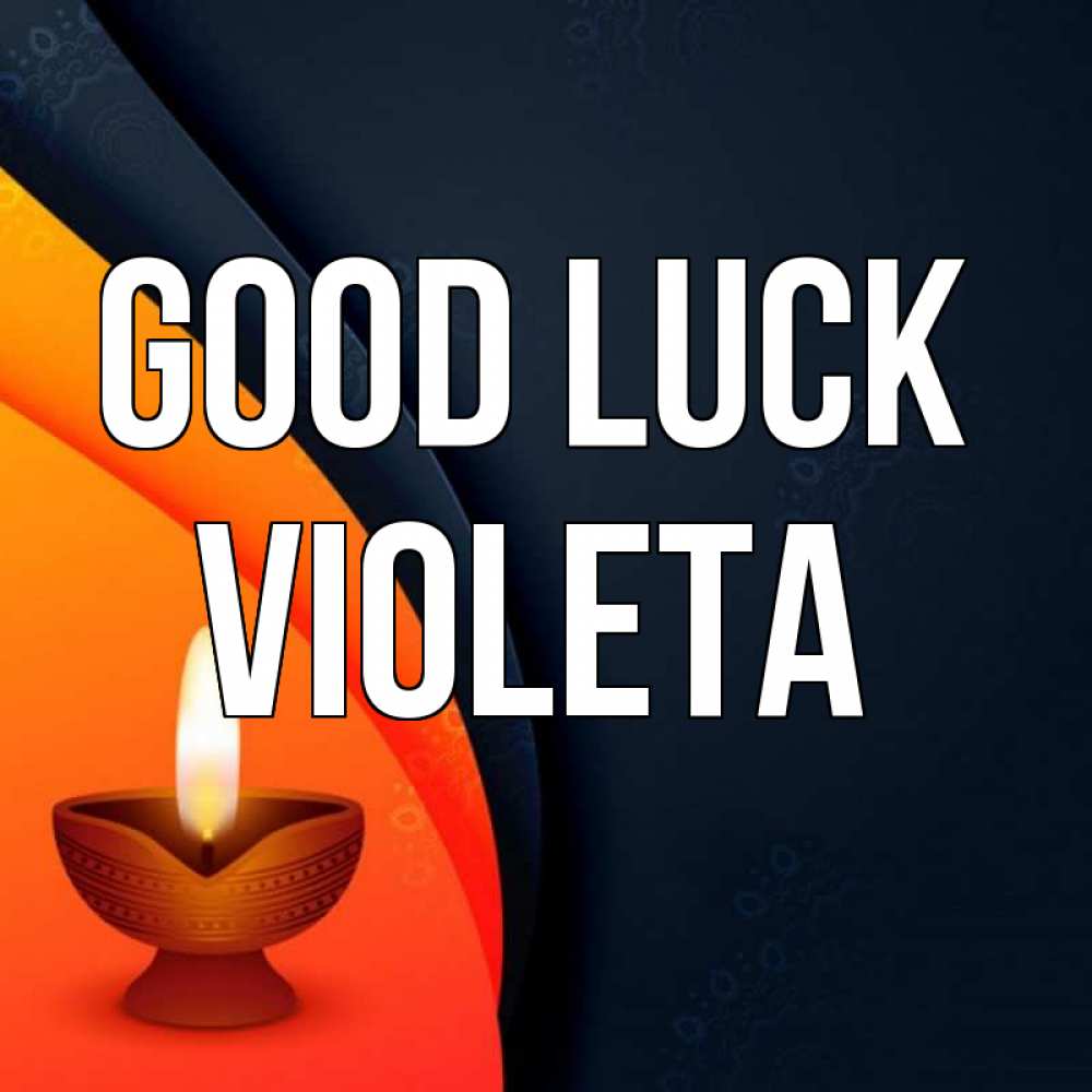 Greetings card с именем, Violeta Good luck абстрактный фон Greetings with text for free download 