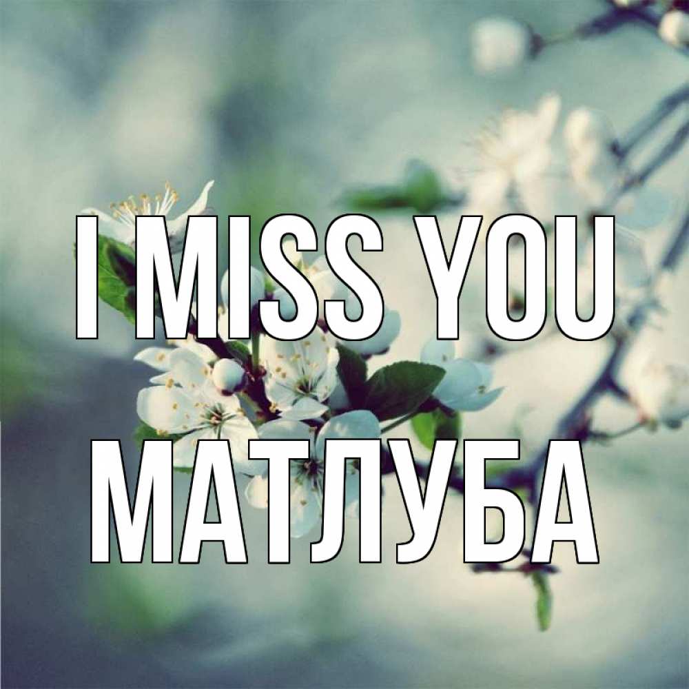 Greetings card с именем, МАТЛУБА I miss you весна Greetings with text for free download 