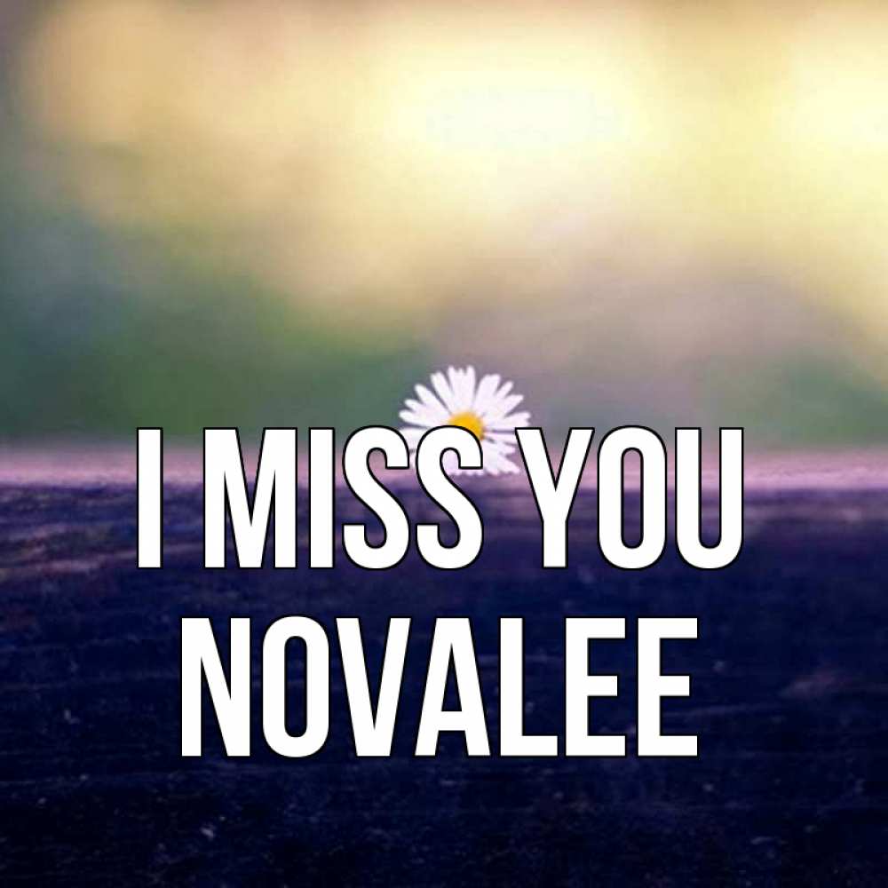 Greetings card с именем, Novalee I miss you приходи в гости Greetings with text for free download 