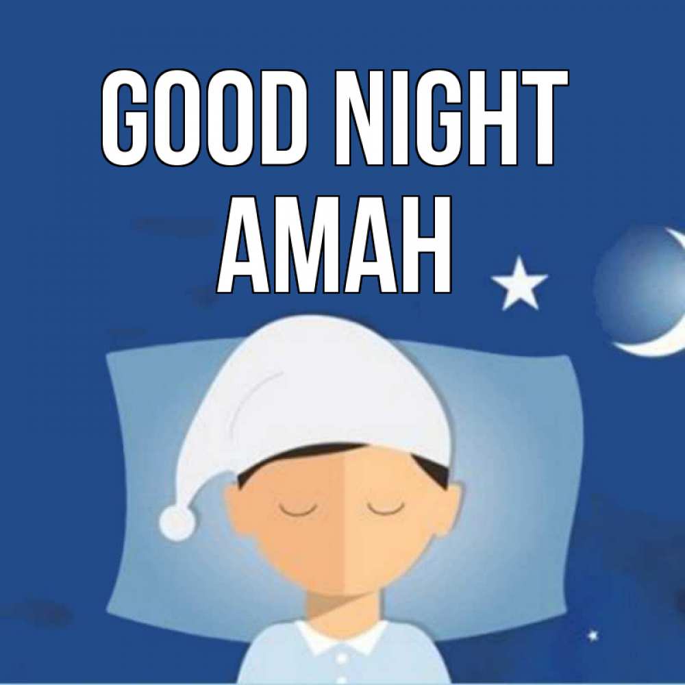 Greetings card с именем, Аман Good night подушка и шапочка Greetings with text for free download 